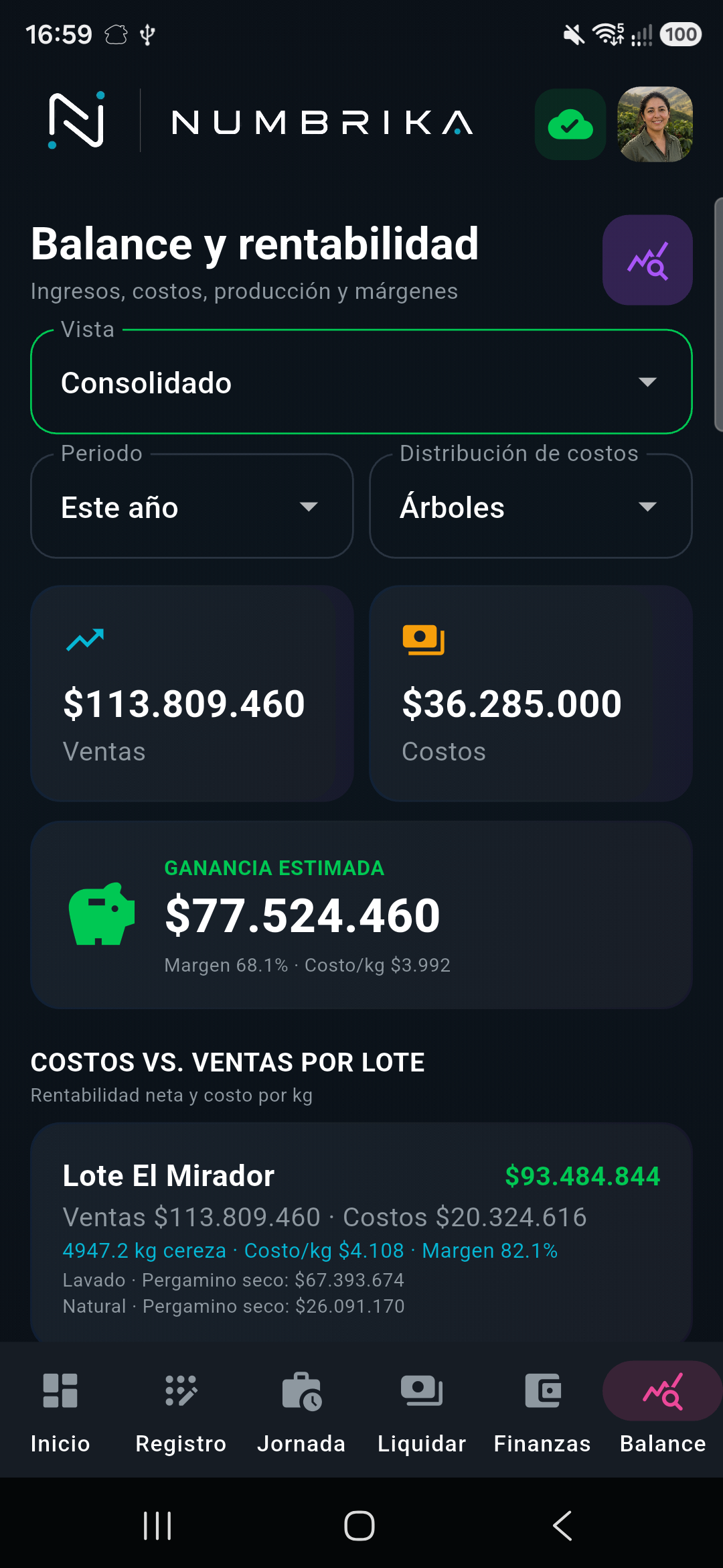 Balance anual consolidado positivo en Numbrika